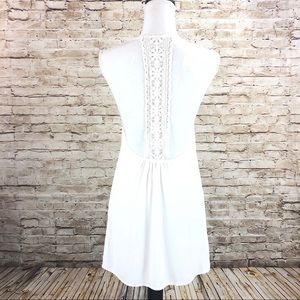 White Crochet Back Dress